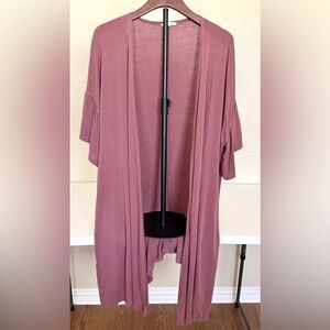 Easel long open cardigan size large